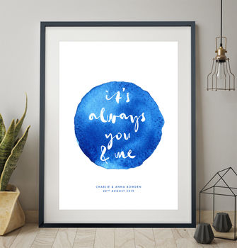 Personalised Watercolour Quote Print, 4 of 12