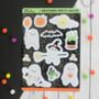 Party Ghost Cute Halloween Sticker Sheet, thumbnail 2 of 3