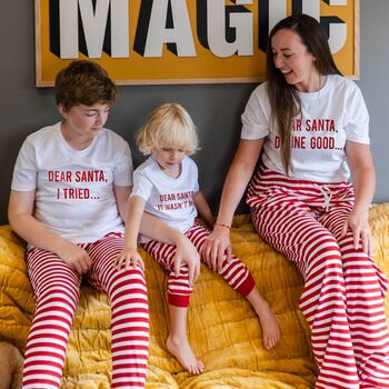 Dear Santa Matching Family Christmas Pyjama Set, 3 of 4