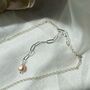 Silver Pink Baroque Pearl Necklace, thumbnail 3 of 6