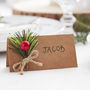 Christmas Kraft Place Cards With Foliage, thumbnail 1 of 3