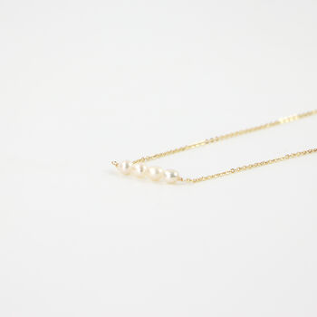 Asri Dainty Pearl Row Necklace, 9 of 11