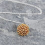 Flower Rose/Gold Plated Silver Necklace, thumbnail 9 of 10