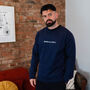 Mens Personalised Location Embroidered Sweatshirt, thumbnail 2 of 9