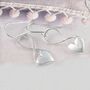 Sterling Silver Puffed Heart Infinity Drop Earrings, thumbnail 1 of 5