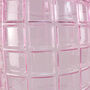 49cm Tall Pink Square Glass Vase, thumbnail 3 of 4