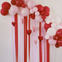 Valentines Balloon Arch And Heart Honeycombs Kit, thumbnail 1 of 3