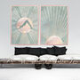 Custom Two Yoga Sun Boho Bohemian Art Prints, thumbnail 4 of 6