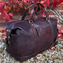 His And Hers Luxury Buffalo Leather Holdall Travel Set, thumbnail 2 of 9