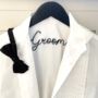 Personalised Wedding Suit Hanger – Groom Gift In Luxury Gift Box, thumbnail 5 of 9