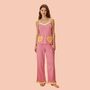 Women's Cotton Checkered Pyjama Set, thumbnail 2 of 3