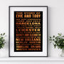 Personalised Copper 7th Anniversary Our Story Print, thumbnail 1 of 5
