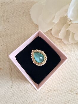 Mint Green Gold Ring, 5 of 6