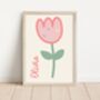 Personalised Affirmation Pink Floral Wall Print Set Of Three, thumbnail 2 of 5