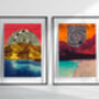 Colourful Spiral Landscape Art Print Set Of Two, thumbnail 5 of 5