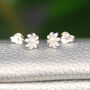 Tiny Sterling Silver And Pearl Daisy Studs, thumbnail 2 of 6
