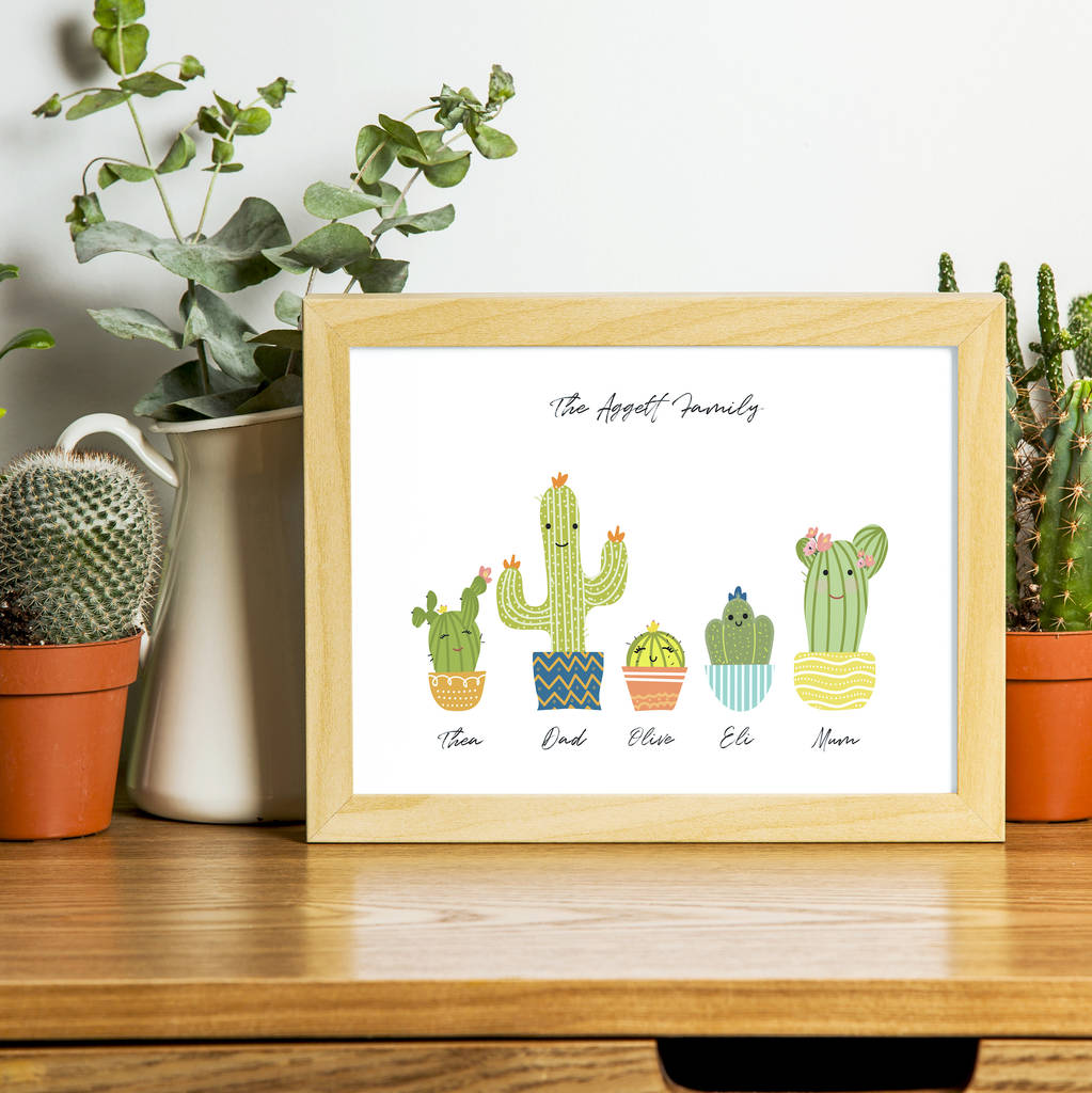 Personalised Cactus Family Print, 1 of 5