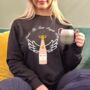 Personalised Rose Angel Wine Christmas Jumper, thumbnail 2 of 3