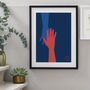 Holding Hands Personalised Love Anniversary Print, thumbnail 4 of 8