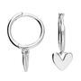 Sophie Sterling Silver Heart Huggies, thumbnail 3 of 3