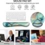 Green Marble Keyboard And Mouse Wrist Rest Pad Set, thumbnail 1 of 6
