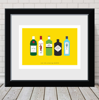 Personalised 'Let The Evening Be Gin' Print, 7 of 10