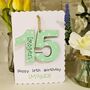 Personalised 15th Birthday Card Wooden Number Gift, thumbnail 1 of 4