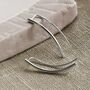Sterling Silver Curved Bar Climber Earrings, thumbnail 2 of 5