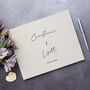 Handwritten Style Personalised Wedding Guest Book, thumbnail 4 of 5