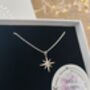 Handmade Sterling Silver North Star Birthstone Christmas Necklace: February Birthstone, thumbnail 3 of 11