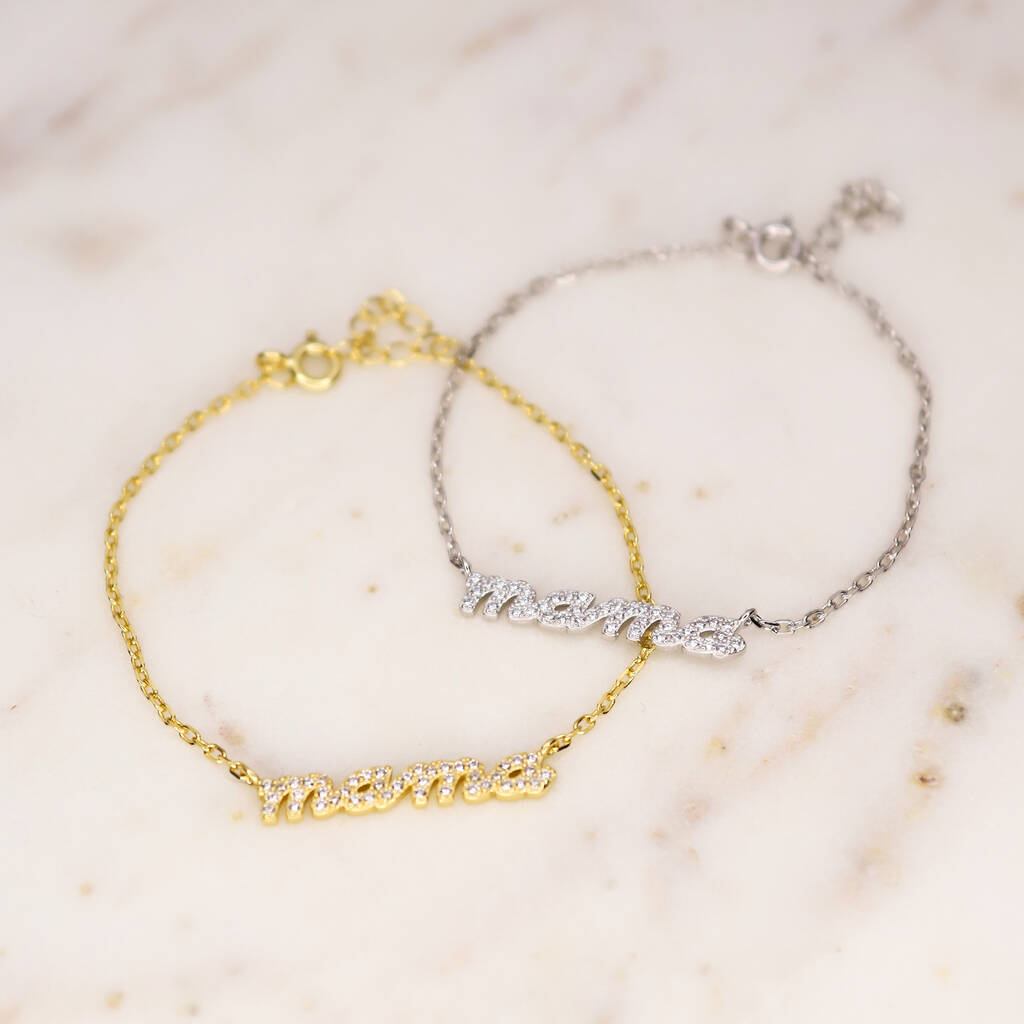 Mama Bracelet 18k Gold Plated Or 925 Sterling Silver By Luna Charles