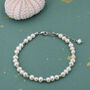 Sterling Silver Genuine Freshwater Pearl Beaded Bracelet, thumbnail 1 of 12