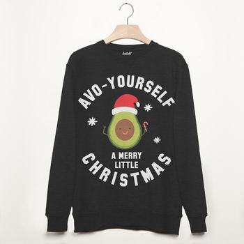 Avo Yourself A Merry Christmas Men's Avocado Sweatshirt, 2 of 3