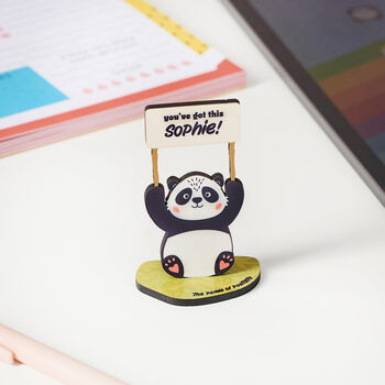 Personalised Wooden Panda Of Positivity Desk Decoration, 2 of 3