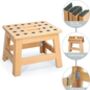 Foldable Wooden Step Stool Portable Stepping Chair, thumbnail 2 of 8