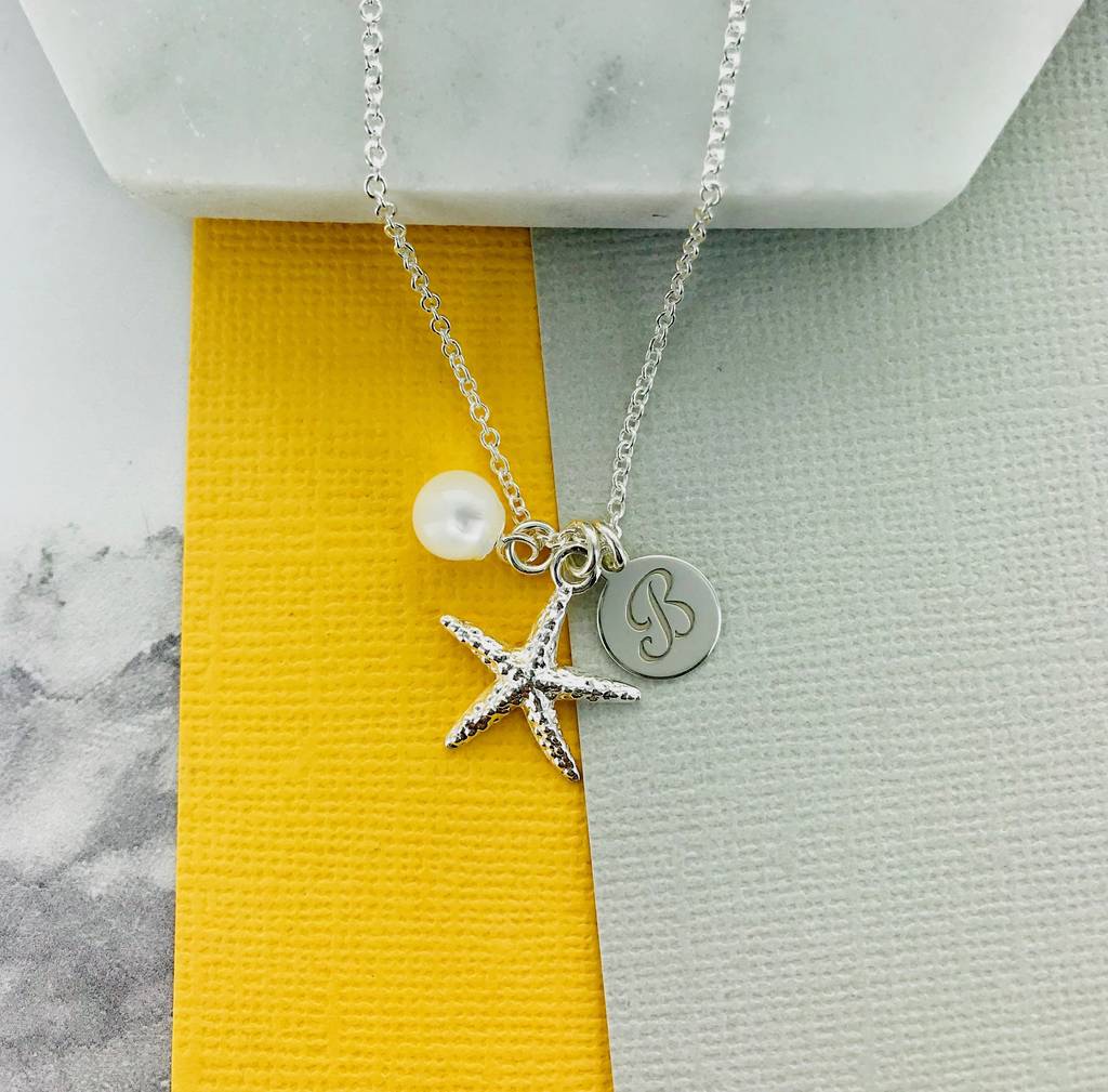 Starfish Personalised Charm Necklace By Francesca Rossi Designs