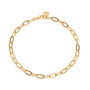 18ct Gold Chunky Oval Link Charm Collector Bracelet, thumbnail 2 of 5