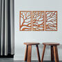 Abstract Tree Branches Triptych: Metal Wall Art Panels, thumbnail 7 of 11