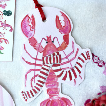 Pack Of Three Bridgerton Lobster Gift Tags, 3 of 9