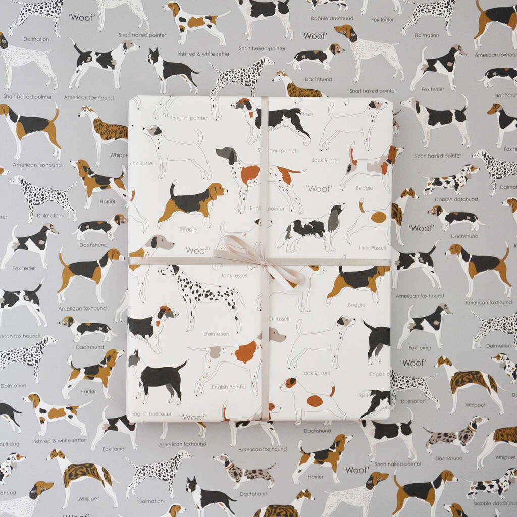 Dog Print Wrapping Paper By Elvira Van Vredenburgh Designs ...