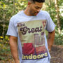 The Great Indoors Men's Slogan T Shirt, thumbnail 1 of 5