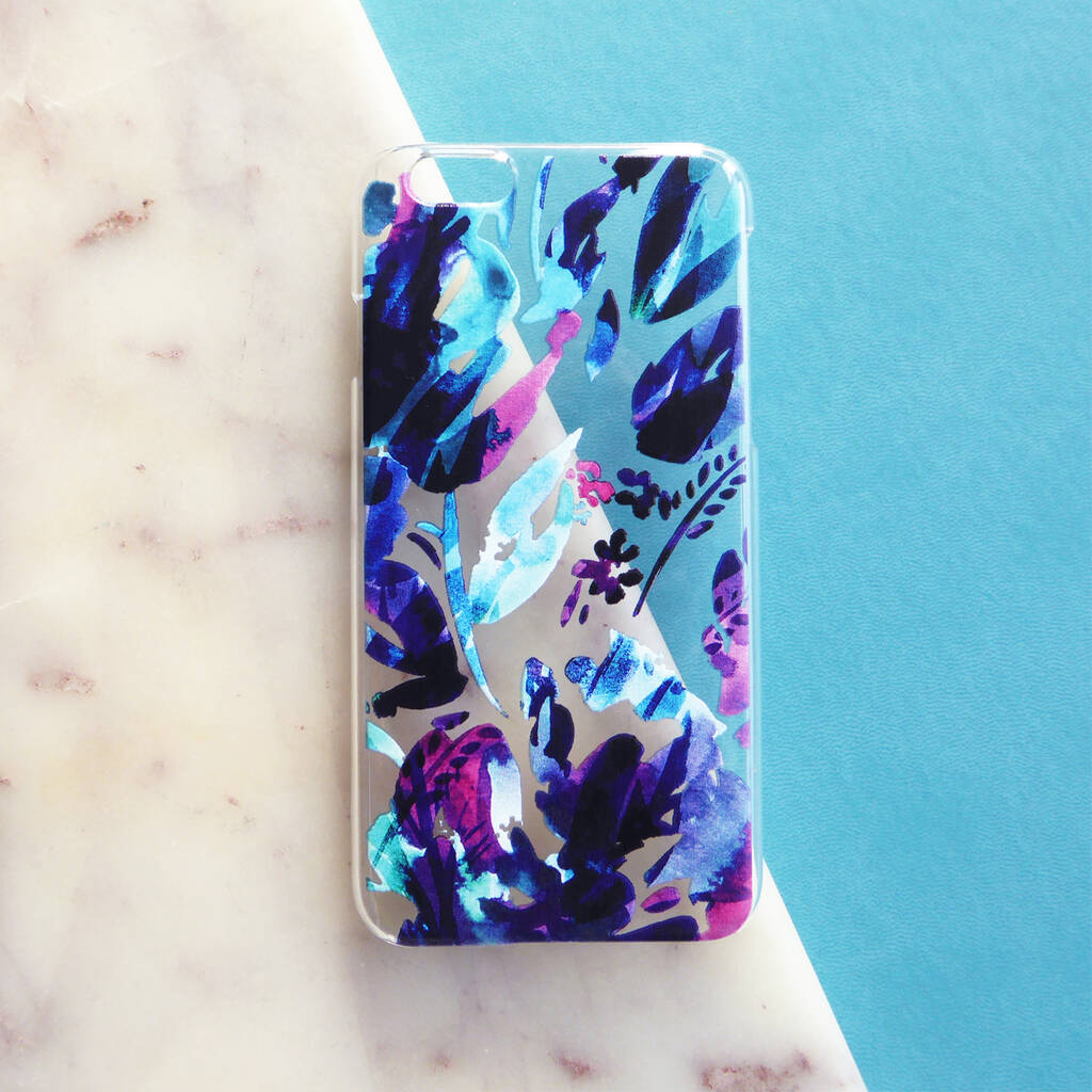 Blue Floral iPhone Case By Scene in Prints