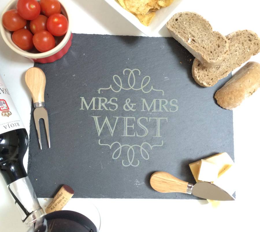 Cheese Board Mrs And Mrs Slate