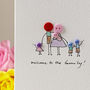Personalised 'Button Family' Handmade Card, thumbnail 1 of 12