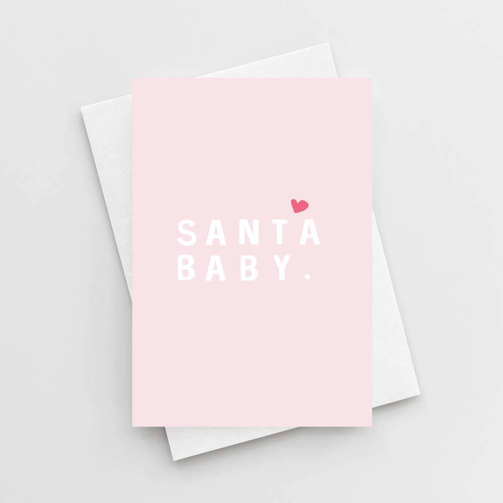 'santa Baby' Christmas Card By Too Wordy