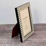 Natalini Turquoise And Cream Striped Photo Frame, thumbnail 2 of 3