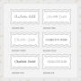 Personalised White Wavy Edge Line Wedding And Event Gold Foiled Place Cards, thumbnail 4 of 5