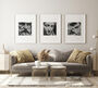 Set Of Three Abstract Statue Faces Art Unframed Prints, thumbnail 1 of 8