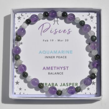 Pisces Zodiac Crystal Bracelet Birthday Gift For Her, 4 of 7