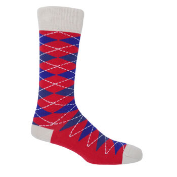 Chord Blue And Argyle Crimson Men's Socks Bundle, 5 of 6